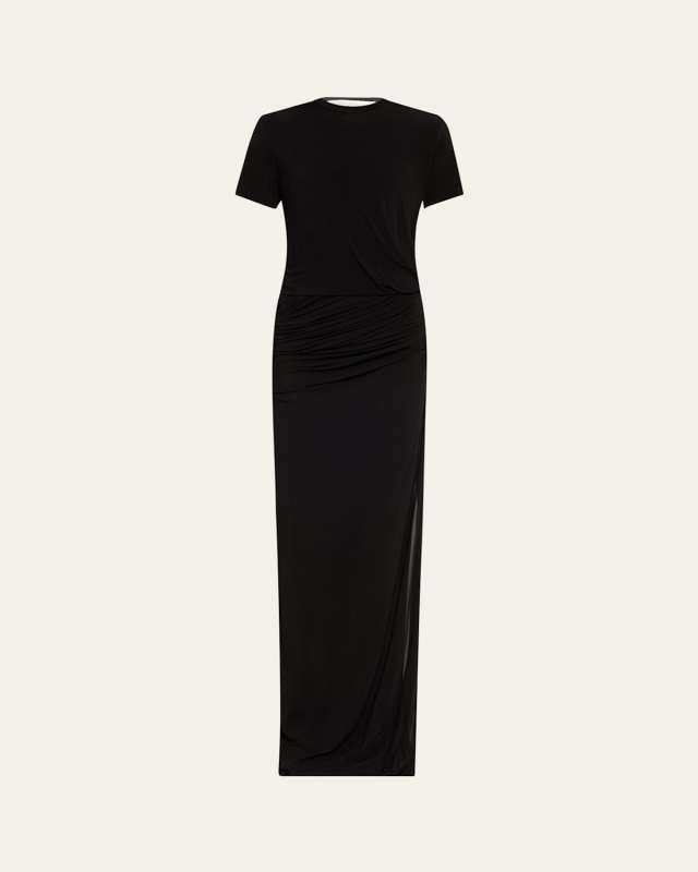 Coiled Jersey Corseted Tee Gown